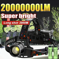 USB Rechargeable Aluminum Alloy Headlamp Super Bright Front Head Lamp 3 Lighting Modes Zoomable Head Lights Forehead Light