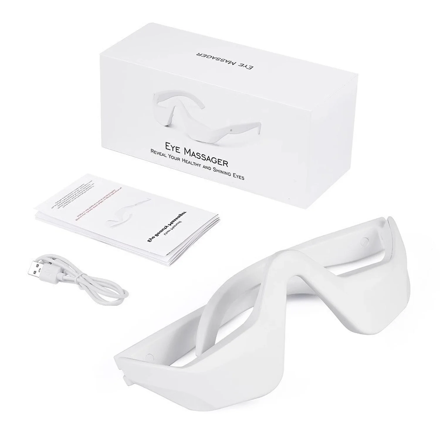 Masseur oculaire à lumière rouge, Portable, Rechargeable, usage domestique, dispositif de soins oculaires apaisant avec Vibration thermique, cadeau de voyage pour femmes et hommes
