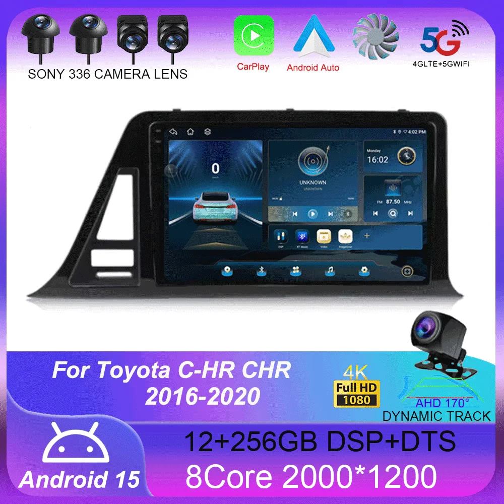 

Android 15 For Toyota C-HR CHR 2016 - 2020 Right hand drive Car Radio Multimedia Video Player Navigation stereo GPS