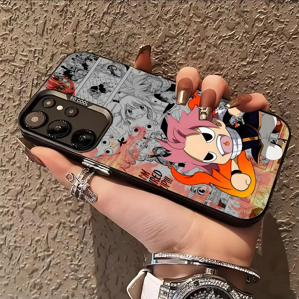 Fairy Tail Natsu Phone Case for Samsung Galaxy A57 56 55 54 52 37 36 35 34 27 26 25 17 16 5G Colorful Silver Cover