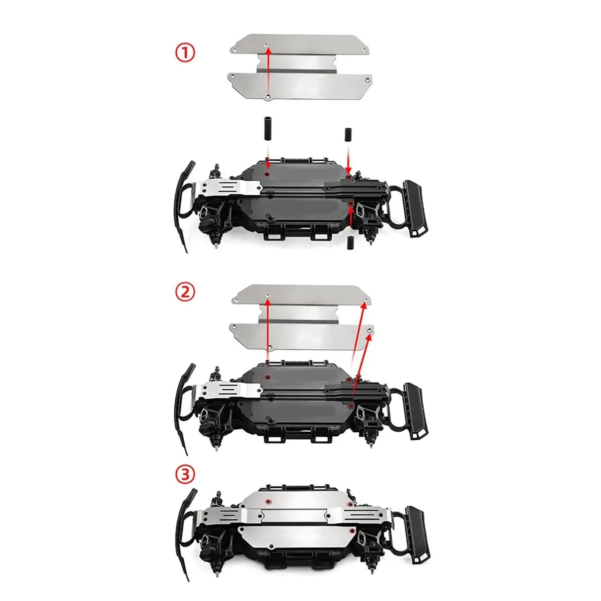RC Car Upgrade Chassis Guard Plate Kit for Mini Slash RC Car Accessories