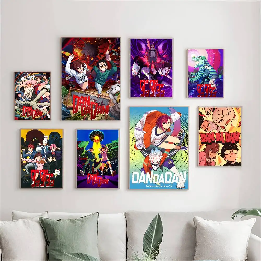 Klassische Anime-Dandadan-Poster im klassischen Vintage-Stil, Whitepaper-Drucke, Poster, Kunstwerke, Kawaii-Raumdekoration