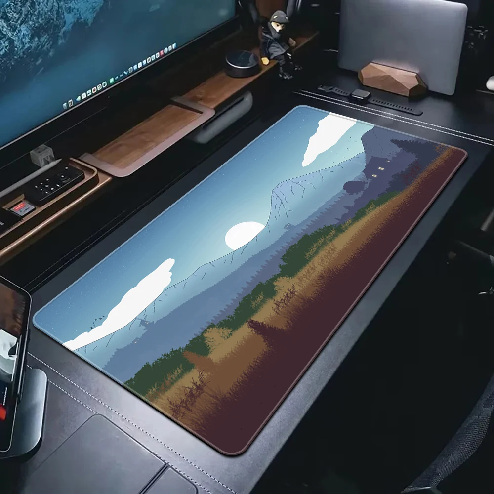 Firewatch Mouse Pad XXL Rubber Deep Forest Large Mousepad Gamer Non-Slip Art Desk Mat Computer Laptop Pads 90x40cm Keyboard Mats