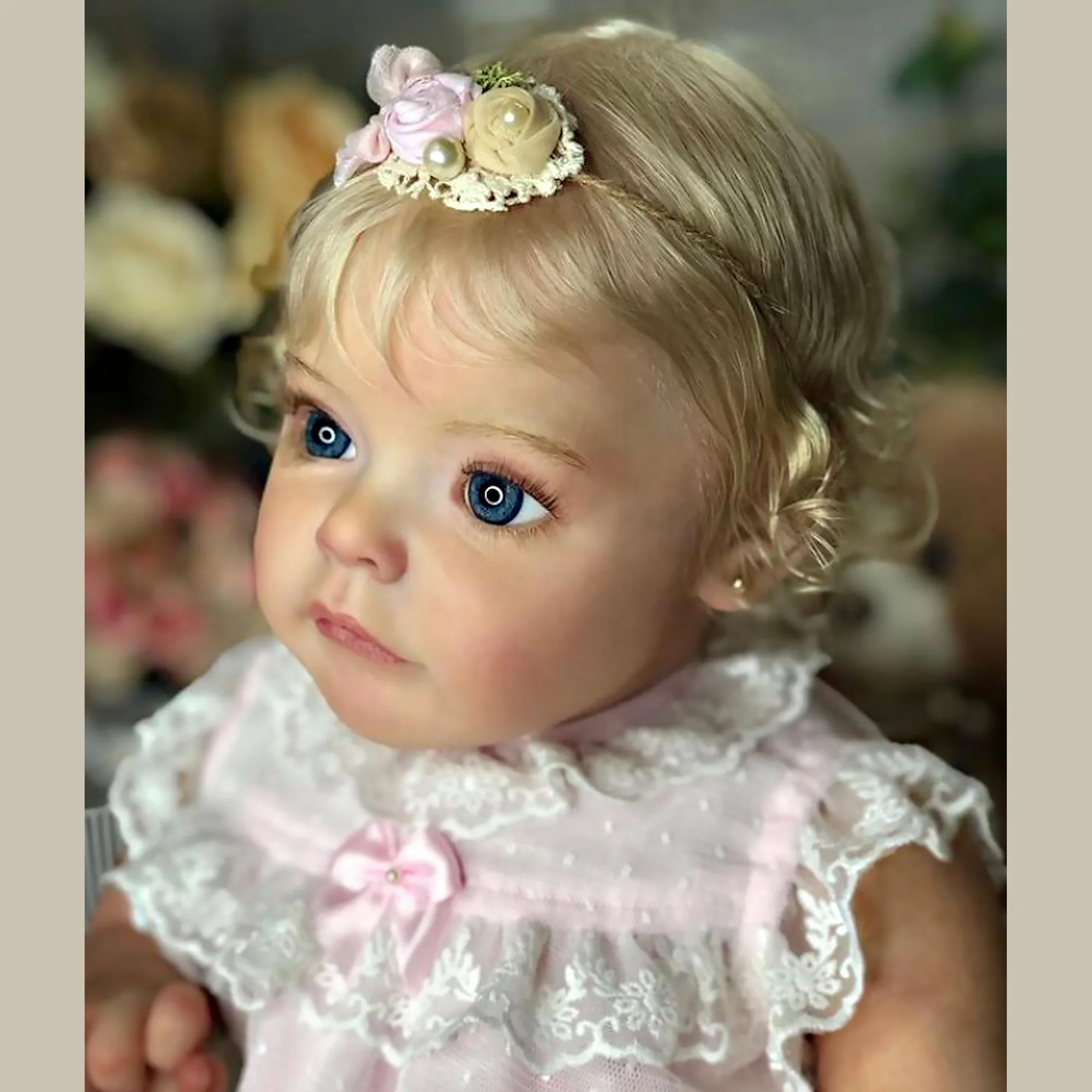 Sue-sue Bebé Reborn Dolls 18 Inch 3D Painted Lovely Princess Baby With Rooted Hair Doll Toys Muñecas Para Niñas