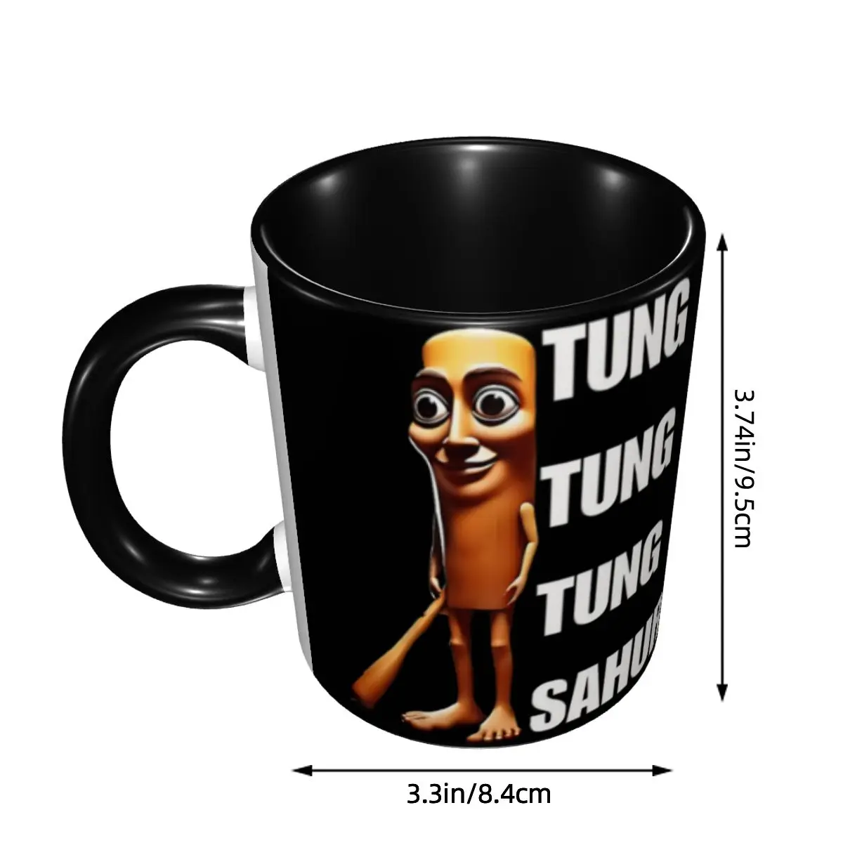 Tung Tung Tung Sahur Funny Ramadan Meme Mug Cute Italian Brainrot Tea Cup Gifts For Women Men - view 3