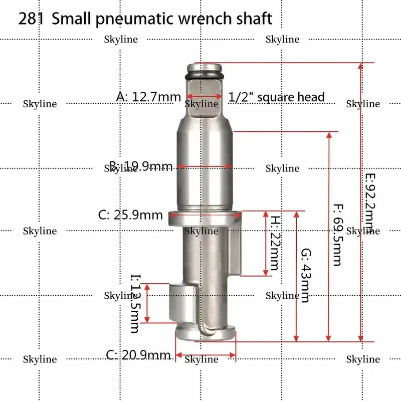 1 2 3 4 Inch Pneumatic Air Impact Wrench Anvil Driver Spindle Axis Hammer Block Repair Parts Replacement Accessories 1PC