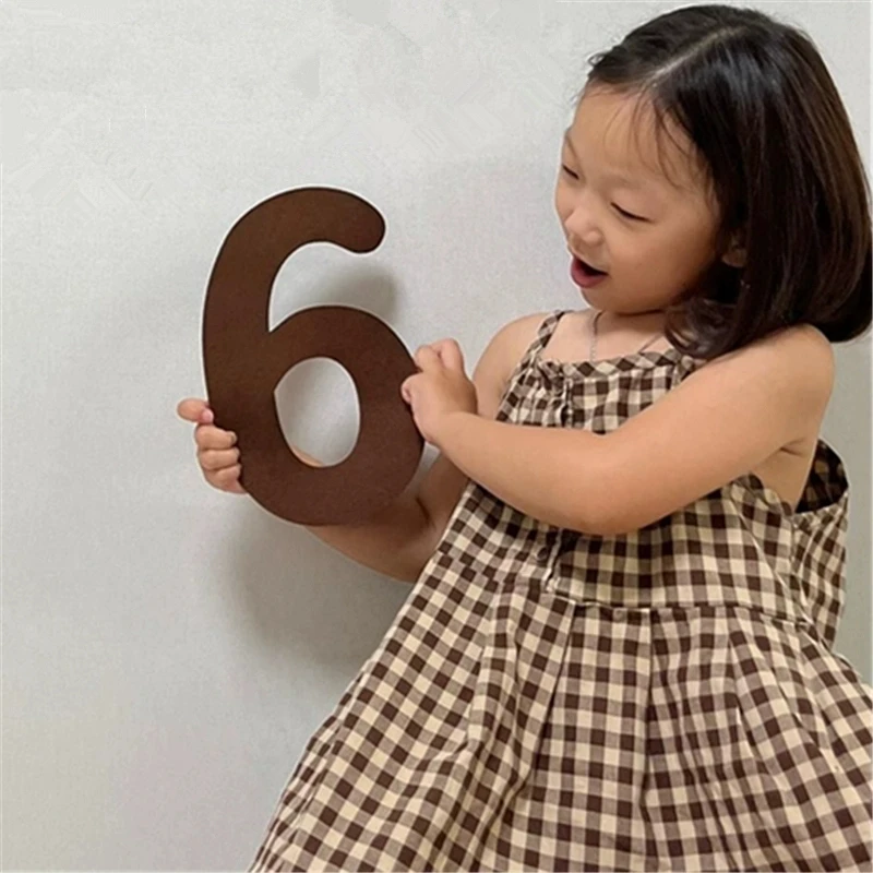 Ins Coffee Number Birthday Party Banner Set sfondo Decora Baby First Shower Garland Set anniversario