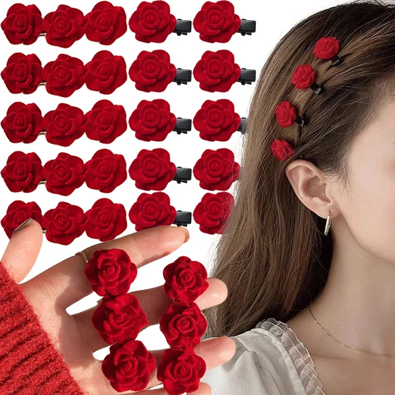 5/10Pcs Velvet Rose…