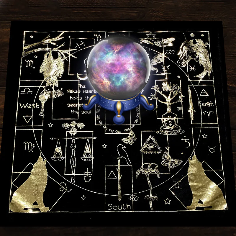 12 Constellations Tarot Tablecloth Tapestry Divination Altar Cloth Game Fortune Astrology Card Pad Runes Witchcraft Supplies