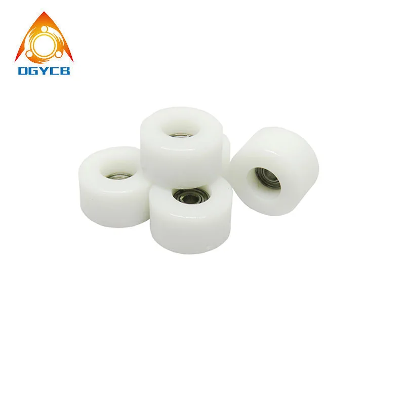 4pcs OD 7.6mm PU Coated Fingerboard Wheels 1.5x7.6x5 PU6817.6-5 High Speed Finger Skateboard Pulley 1.5*7.6*5 No Grease Roller