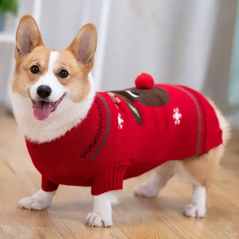 Dog Clothes Autumn and Winter Corgi Clothing Small and Medium Dogs Winter Warm Christmas Cotton Clothes Pet Thickened Winter