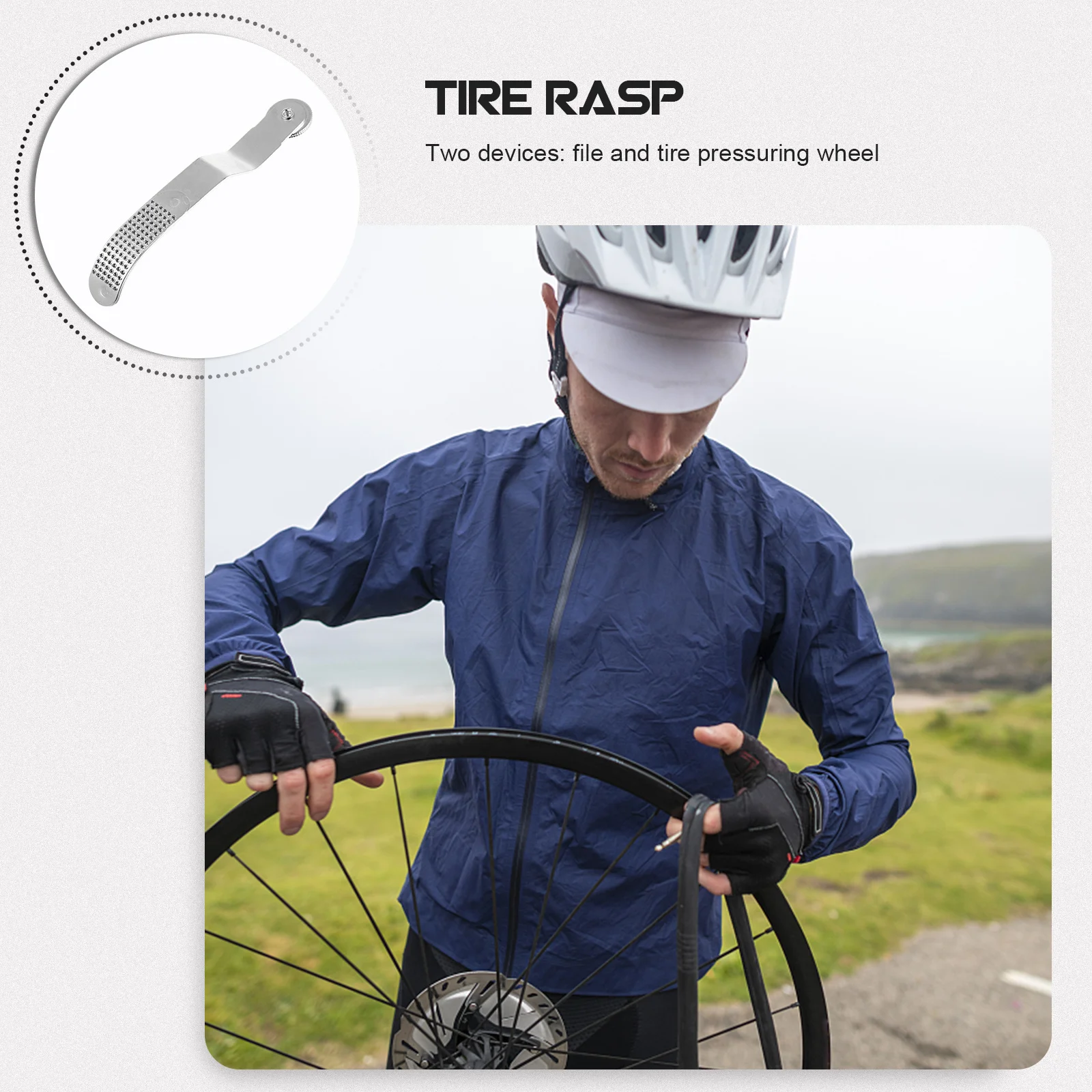 

Professional Tire Rasp File Tool with Clear Roughen Edge for Patch Application Strong Metal Fixing Gear