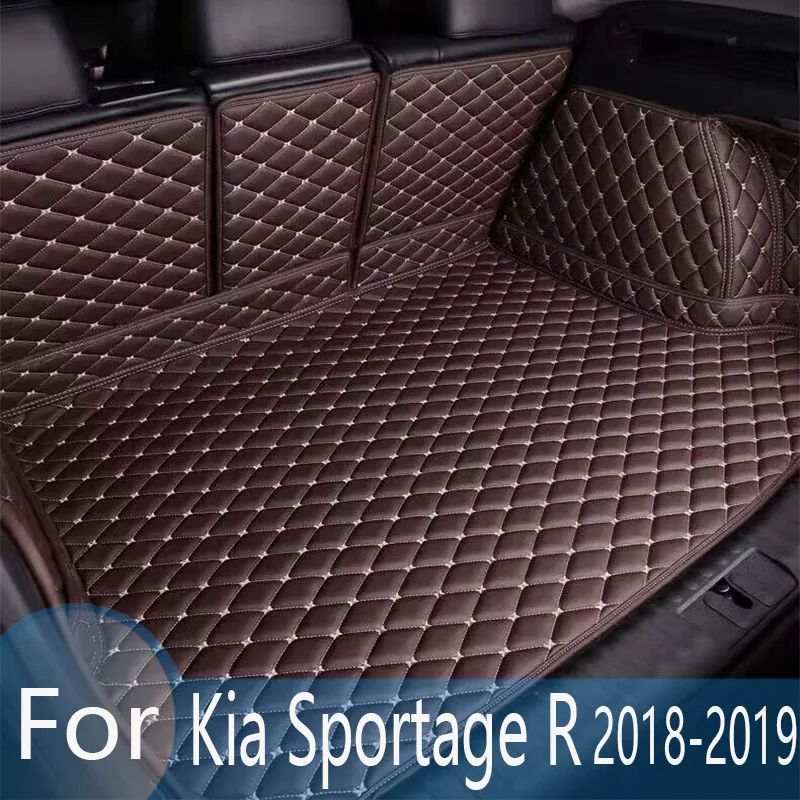 

Износостойкий коврик для багажника из искусственной кожи для Kia Sportage R 2018 2019, индивидуальные автомобильные аксессуары, украшение интерьера автомобиля