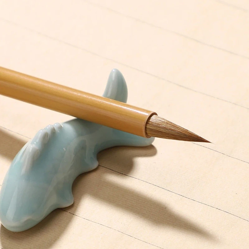 Mixed Hair Small Running Script Calligraphy Writing Brush Chinese Landscape Painting Brush Calligraphy Grading Exam Brush Pen 5