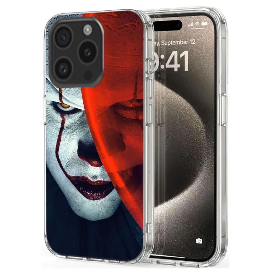 Horrible Movie Pennywise Clear Phone Case For Apple iPhone 12 13 Mini 11 14 15 16 Pro Max Cover XS MAX XR Soft