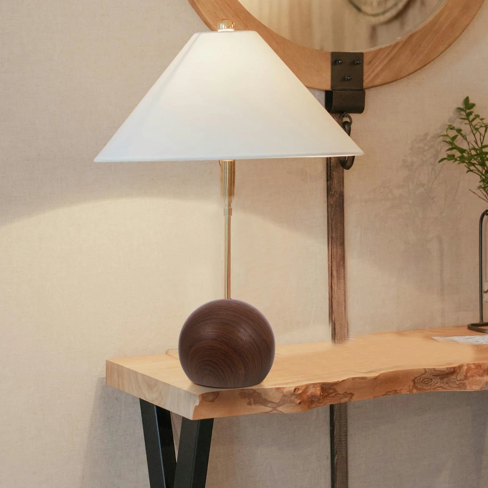 

Iron Sphere Table Lamp Base Round Metal Lamp Stand for Bedroom Living Room Study Decor Stable Anti-Slip Design Compatible with