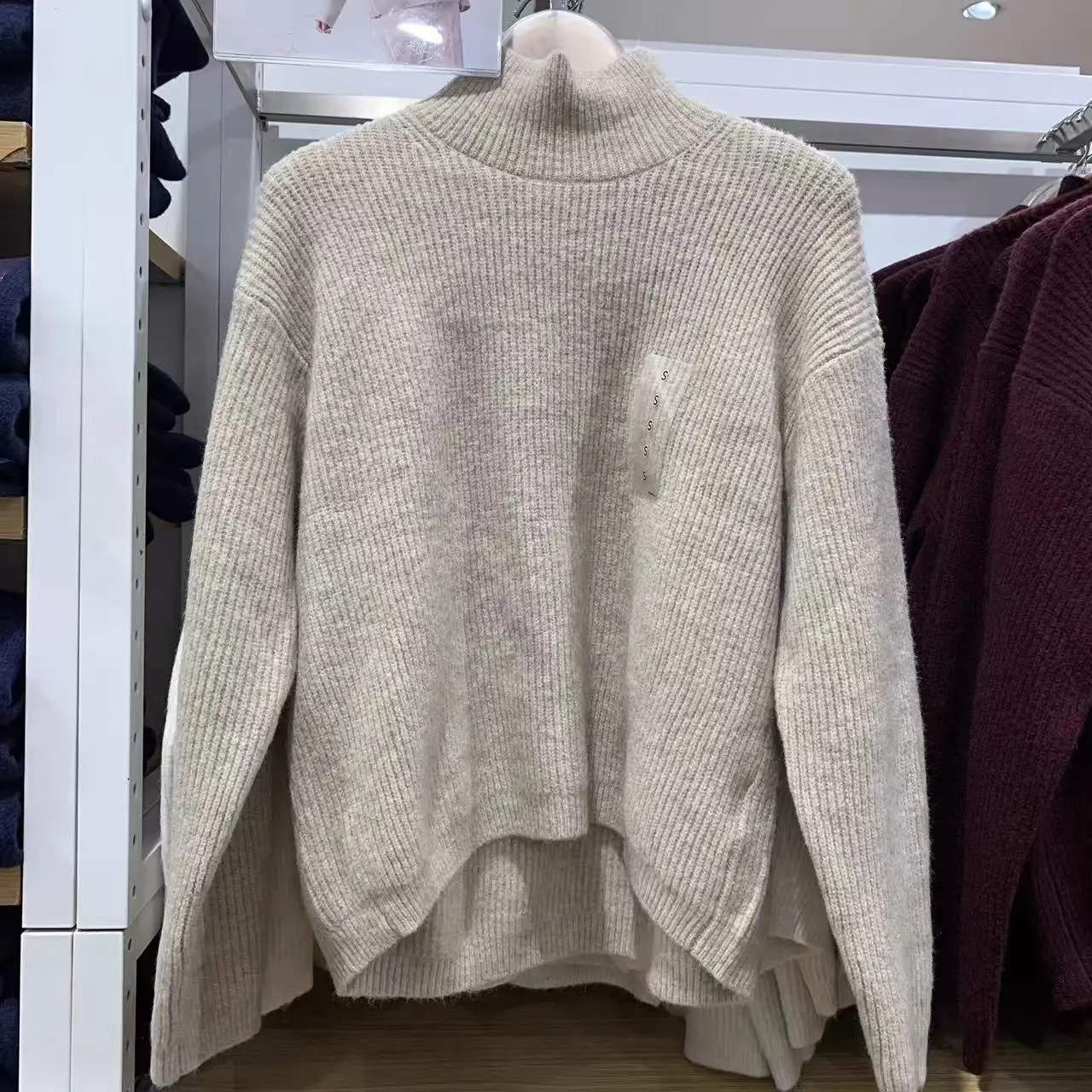 

Basic Pure Color Long Sve Knitted Sweater Women's Overhead Sle Comfortable Fit Autumn Winter Faion Casual Knitwear