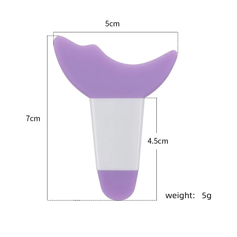 YS00064- Multi functional eye makeup silicone baffle crescent shaped eyelash brush eyeliner eye shadow auxiliary artifact