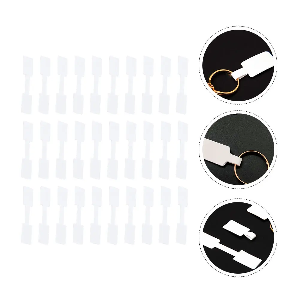 

300 Pcs Jewelry Tags Price Labels Ring Hanging Sticker Square Head Paper DIY Craft Garland Decor File Folder Organizer