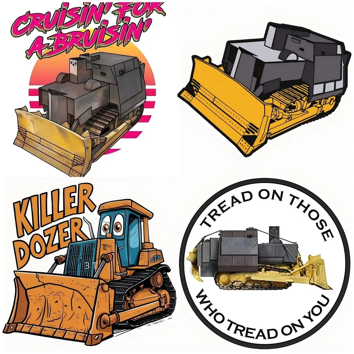 

Killdozer Stickers for Cartoon Stickers Bumper Luggage Room Car Decorations Laptop on Bumper