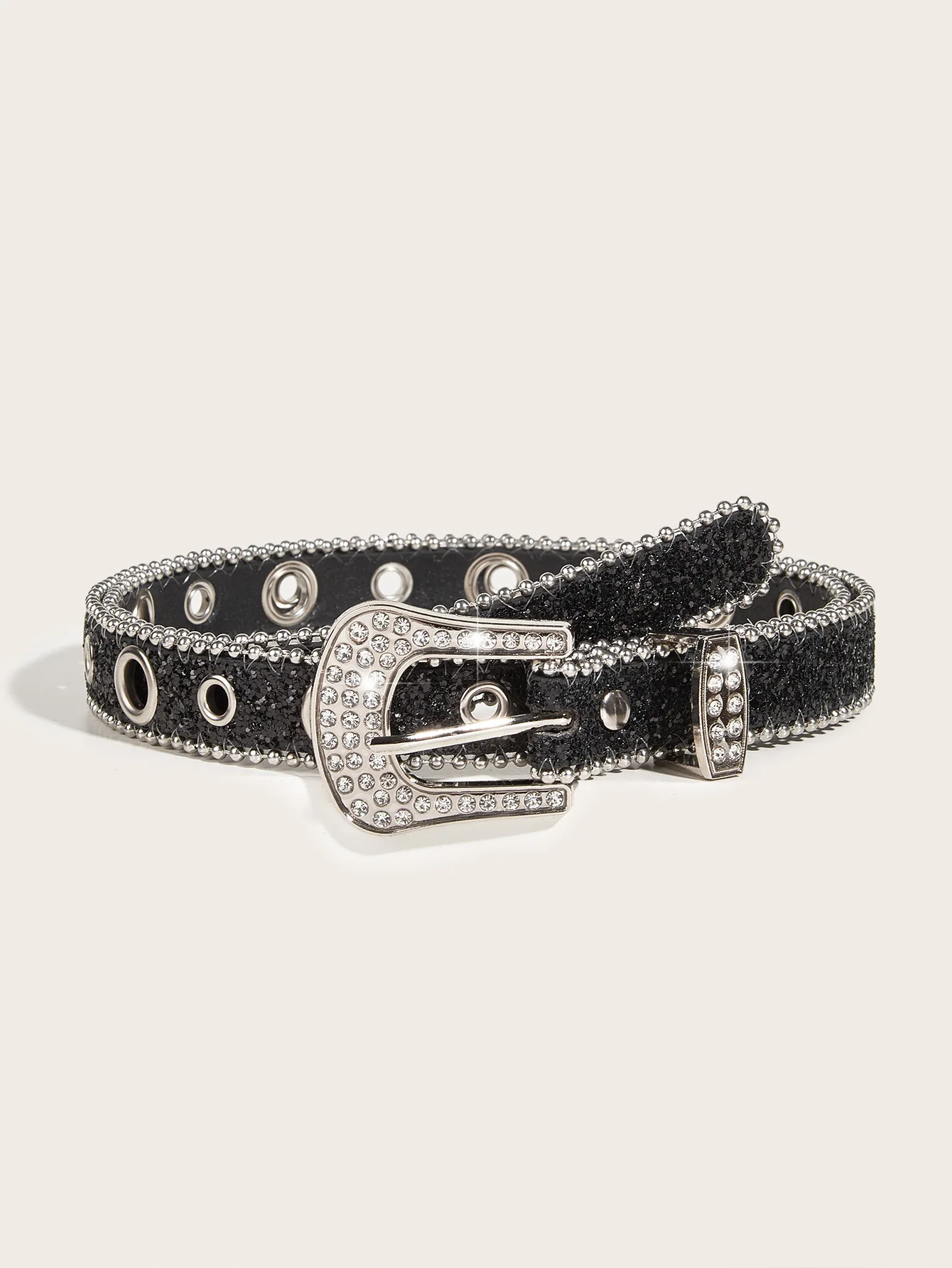 Stilvoller Strass-Gürtel im Western-Cowgirl-Stil, Y2K-Gürtel, glitzernder PU-Ledergürtel, BB-Gürtel, Jeans- und Kleider-Accessoires für Damen – Detail 26