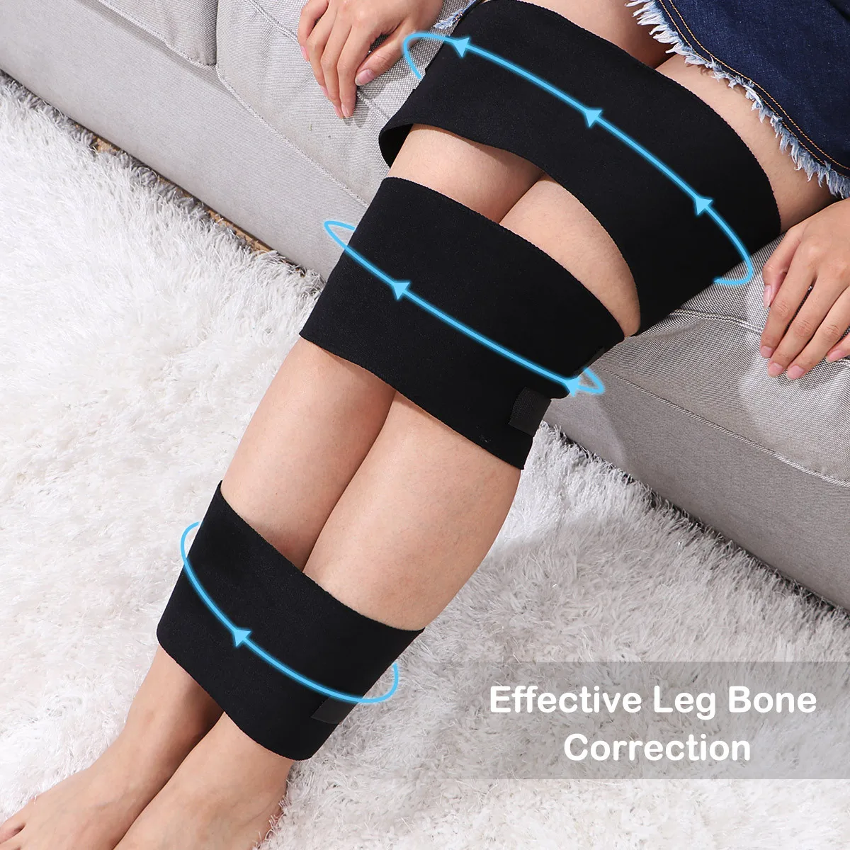 

3Pcs Legs Posture Corrector Multi-Functional Bow-Legged Correction Brace for O-Type X-Type Leg Correction Support Strap Knee