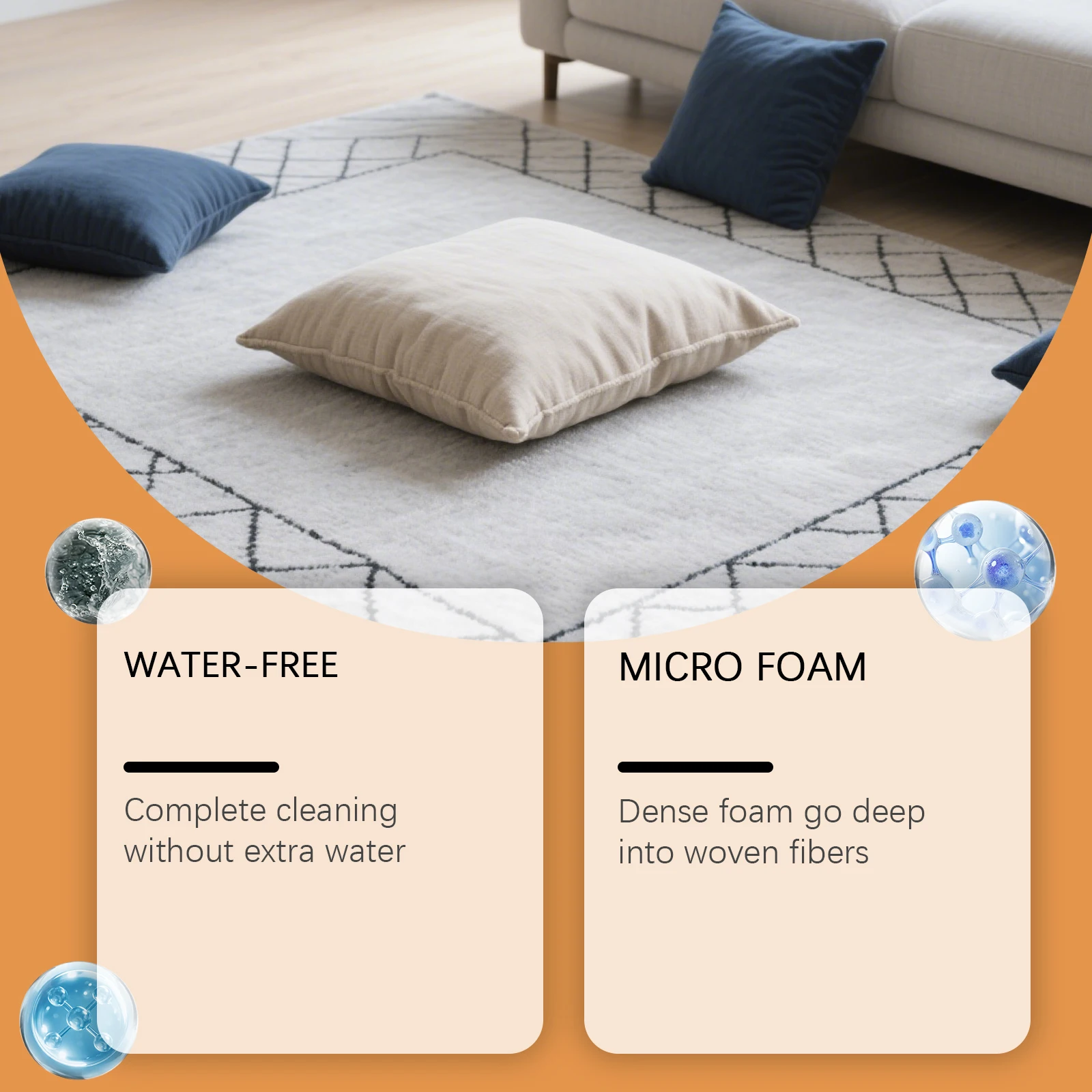 Carpet Foam Refresher Lift Embedded Grime Restore Surface Look Dirty Rug Mat Home Cleaning Penetrating Fabric Stain Remover Foam