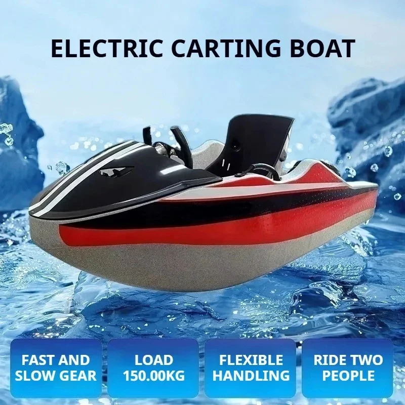 52km/h Dual Speed Motorized Jet Ski 2 Adults Capacity 150kg Load 90min Runtime Marine Sports Skiing Customizable Graffiti