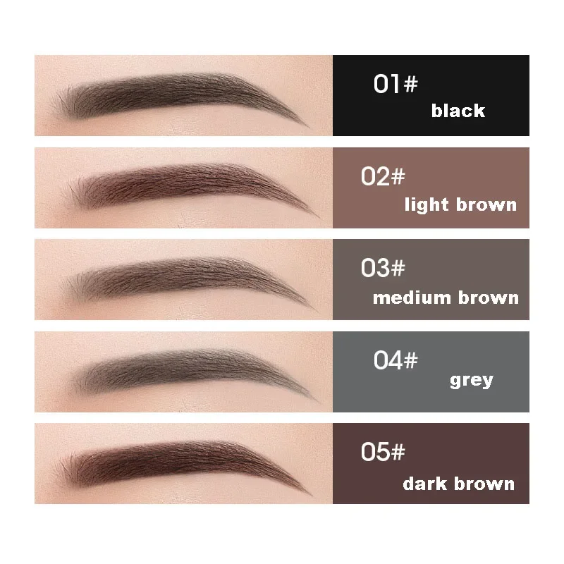 1Pcs Eyebrow Cosmetics Pencil Double-headed Eyebrow Tattoo Natural Long Lasting Make Up Paint Eyebrow Pencils 5Color Waterproof
