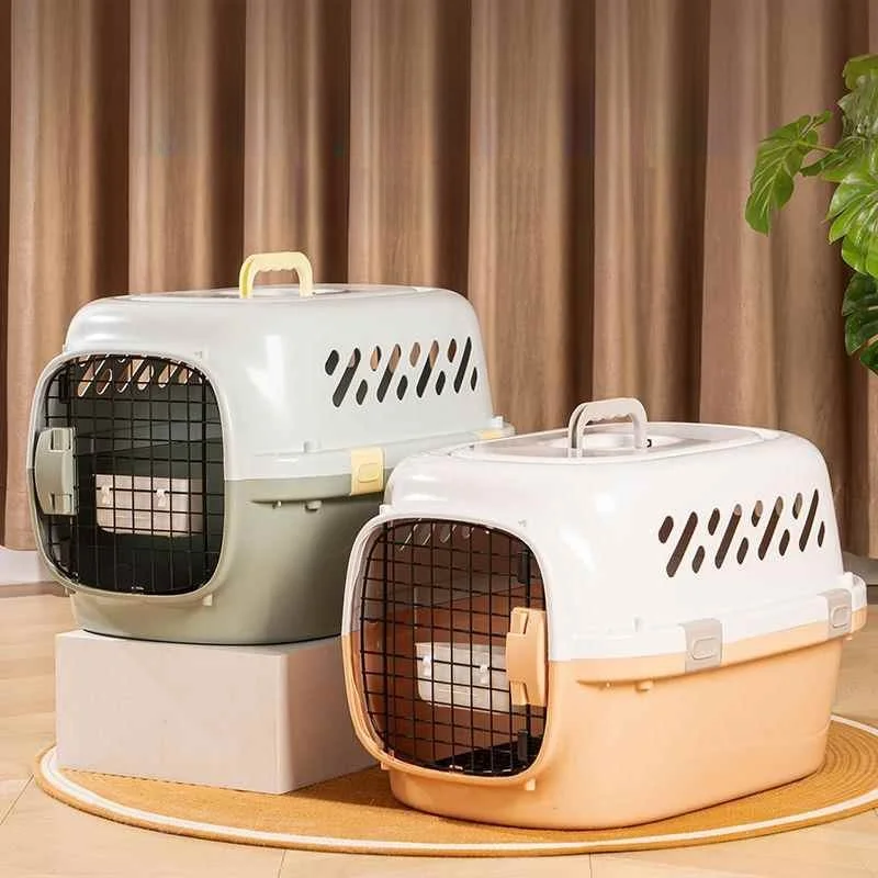 

Portable Pet Travel Cage Dog Carrier Airline Approved Car Transport Small Medium Breed Dogs s Outing ip Box