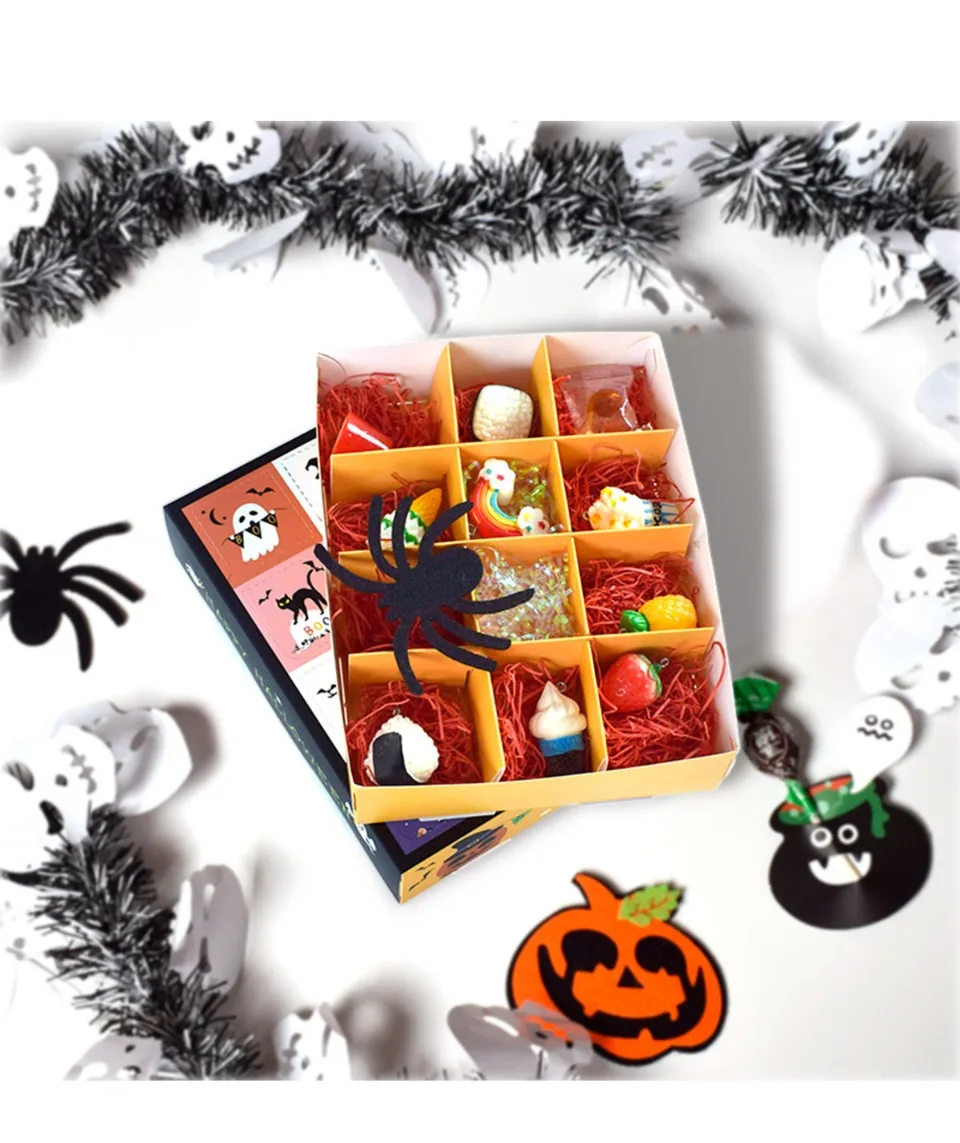 10/20/30 teile/los Halloween Candy Box Hausgemachte Geschenk Box 12 Grid Süßes Oder Saures Boxen Geschenk Box spielzeug Geburtstag Boxen Für Halloween – Detail 9