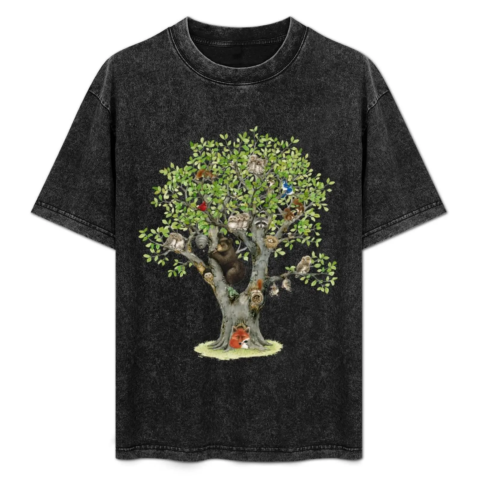 

Animal Tree T-Shirt summer clothes blacks shirts men
