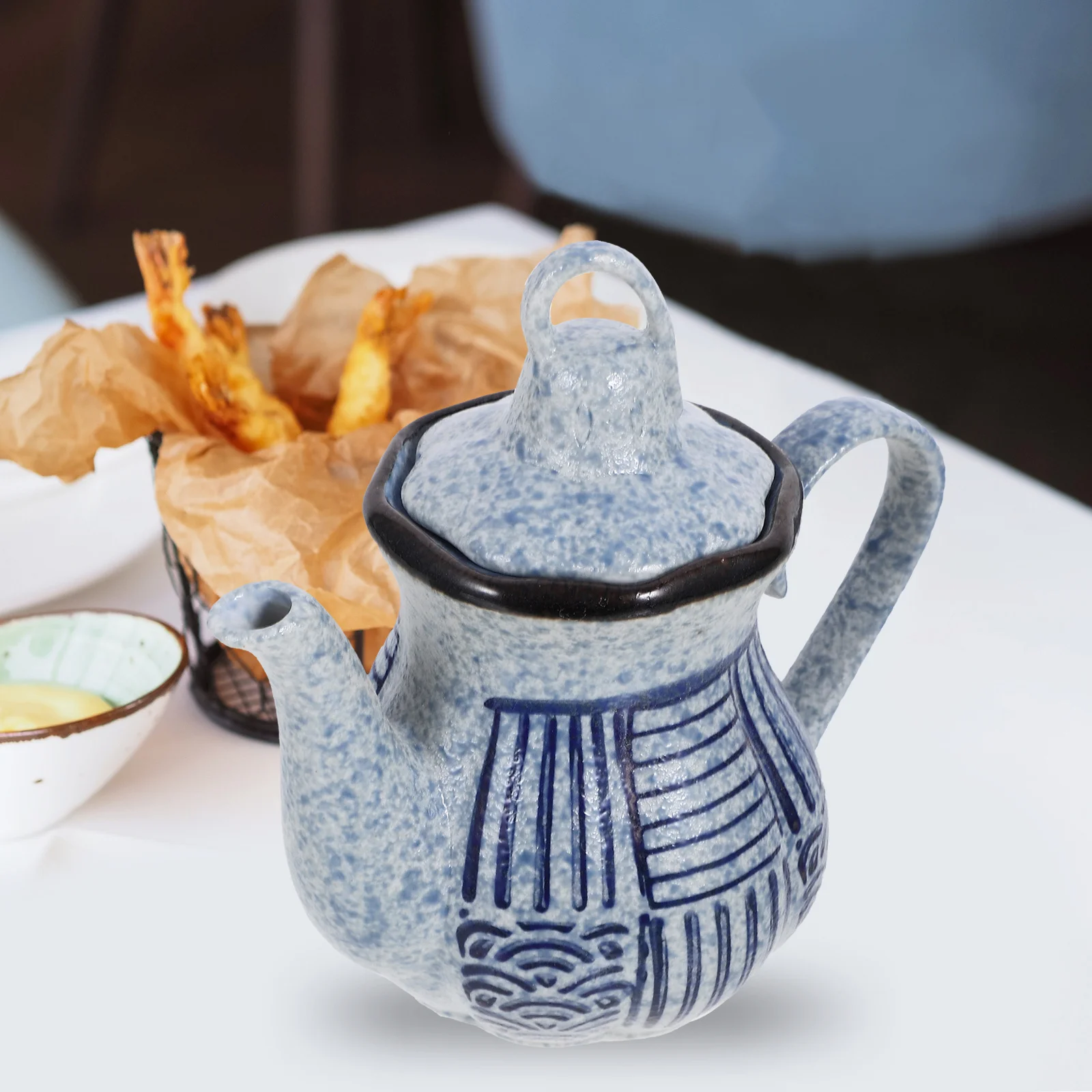 

Ceramic Sauce Bottle Vintage Japanese Style Soy Sauce Dispenser for Home Restaurant Kitchen Supplies Vinegar Dispenser