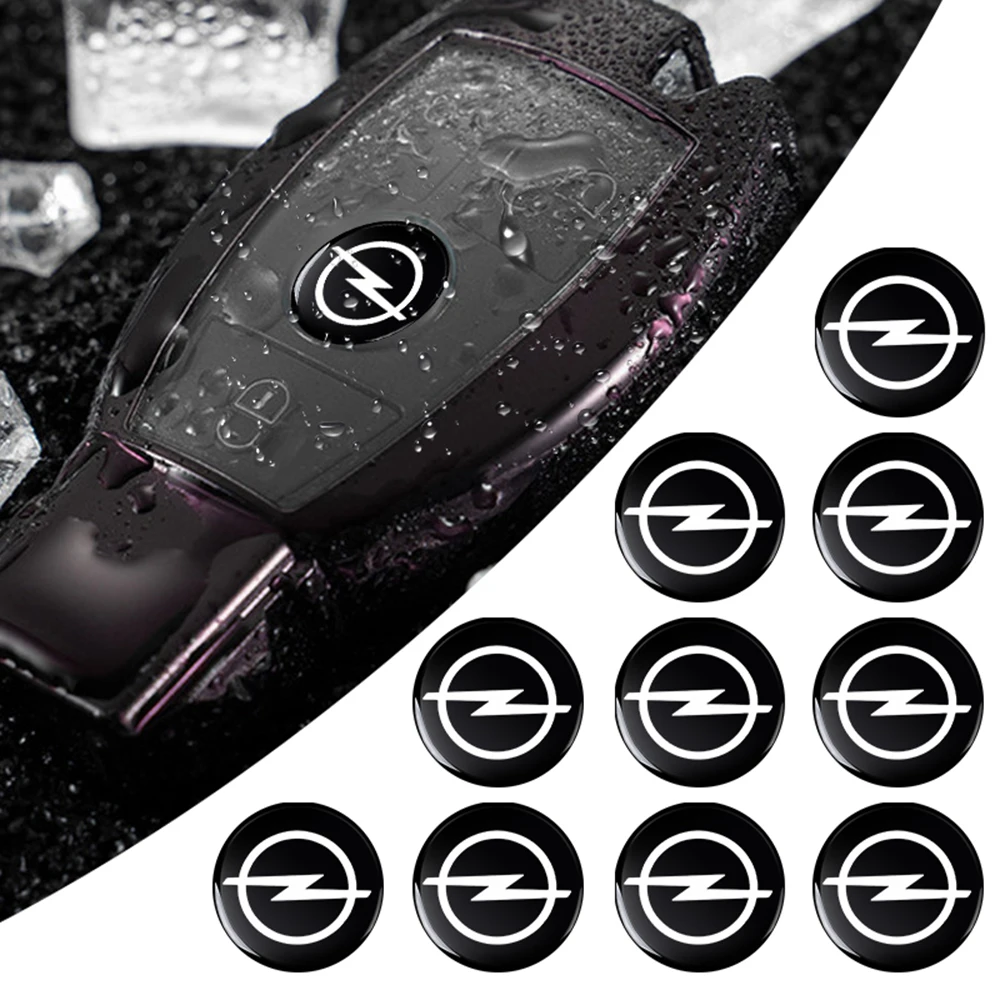 2/5/10/20PC 14mm Aluminum Car Remote Key Emblem Sticker Accessories For Opel OPC Astra G H J K F Corsa D Zafira B Insignia Mokka