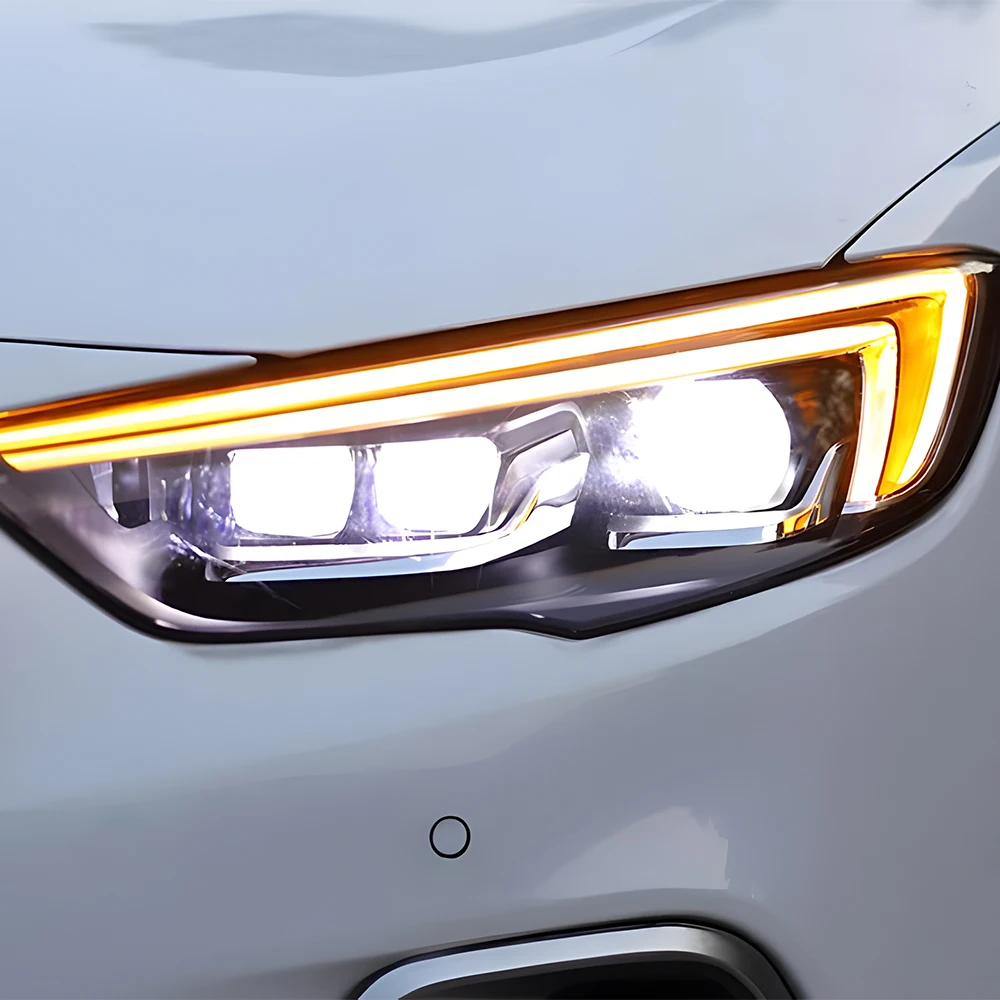 Upgrade High Configuration Car Front Lamps Assembly for Regal 2017-2019 LED Headlight Three Lens Hot Sale Accessories