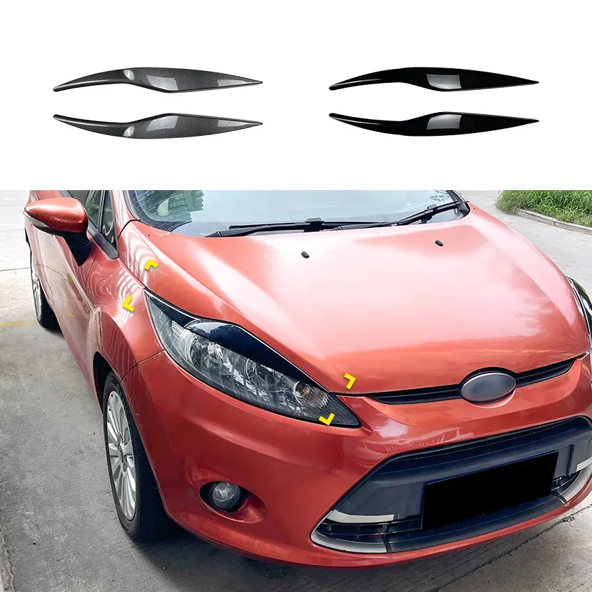 Suitable for Ford Fiesta MK6 2008-2012 front headlight eyebrow car sticker exterior modification