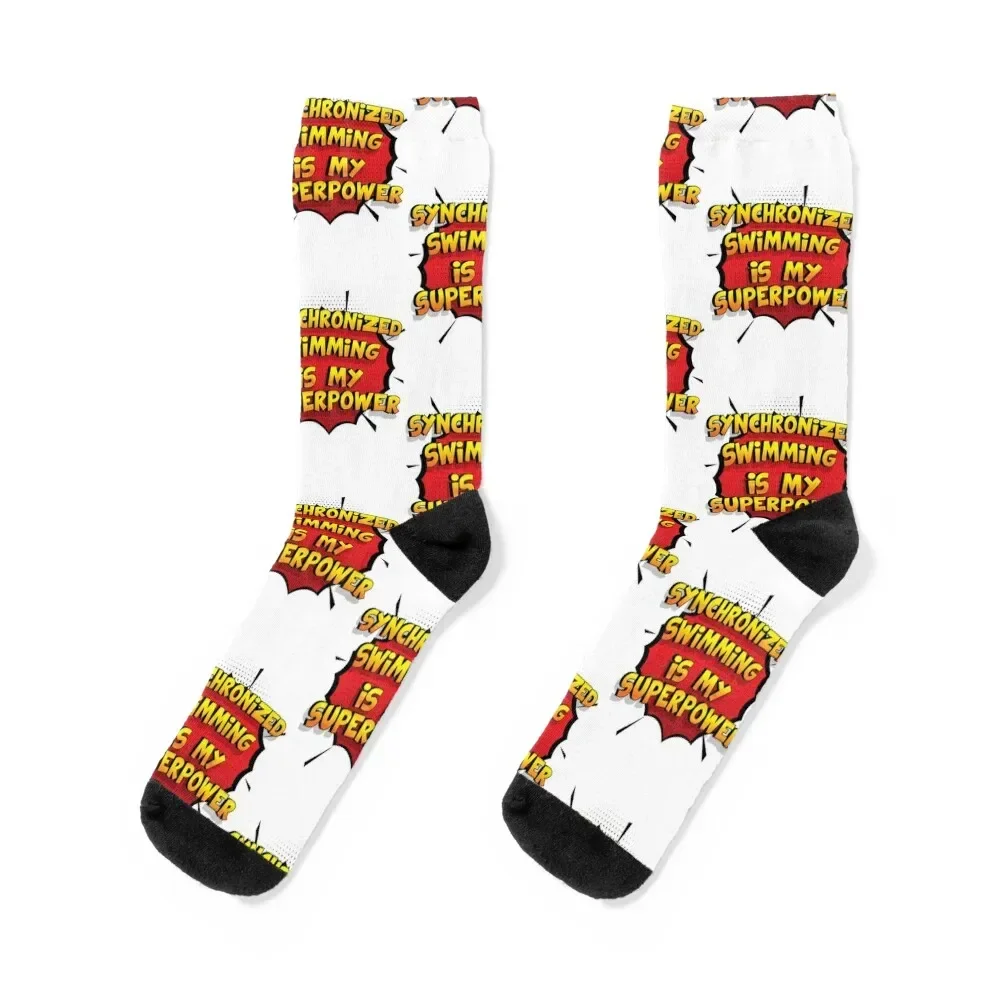 

Synchronized swimming is my Superpower Funny Design Synchronized swimming Gift Socks winter gym Socks Men's Women's