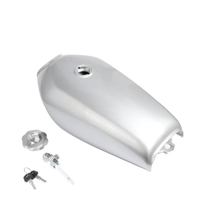 CG125 Motorcycle Retro Modified Fuel Tank Solid Color Light Curing Paint Without Side Hole Oil Feeding Switch Oil Cover