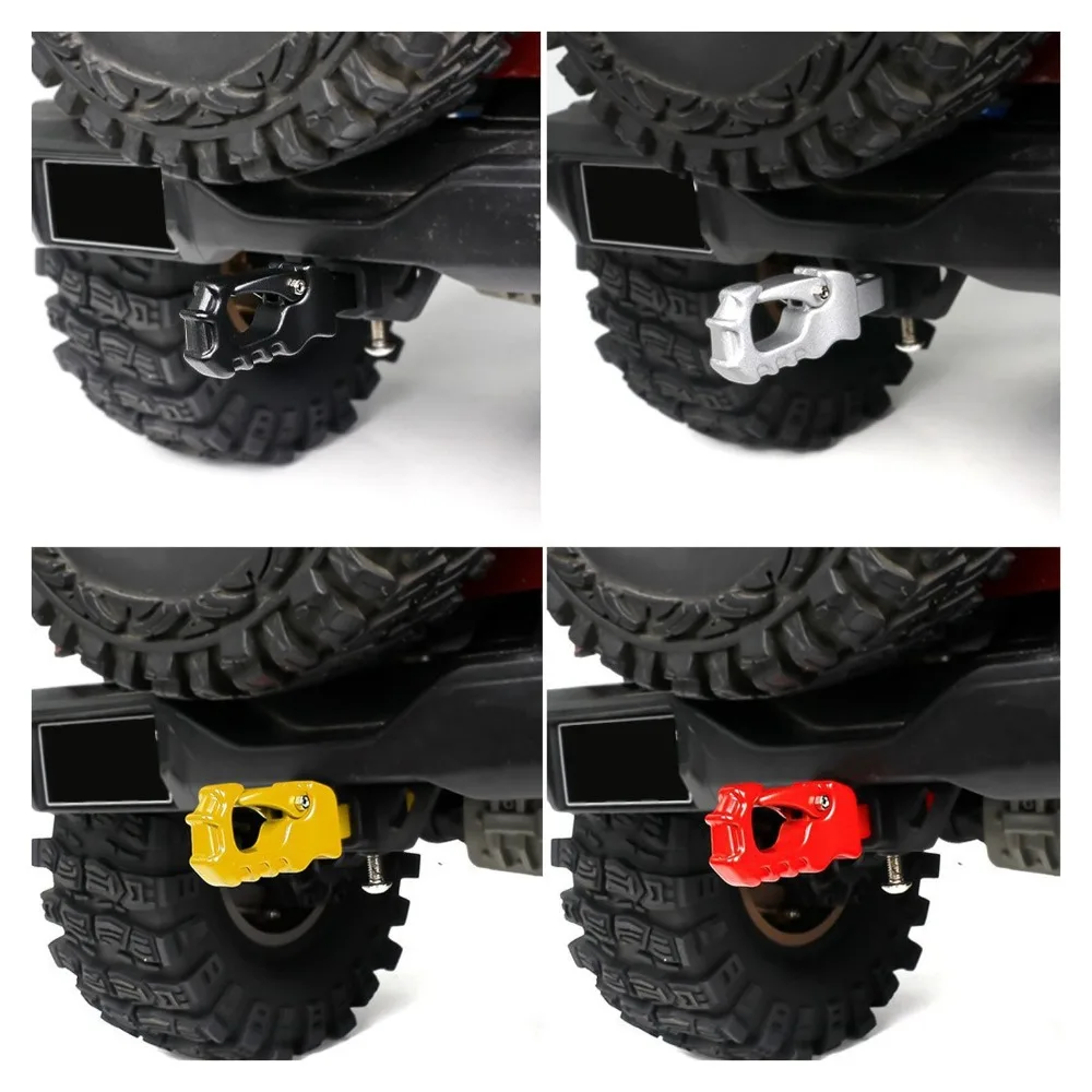 2 Pcs Aluminum Alloy RC Trailer Hitch Easy Control 1/8 1/10 Scale RC Tow Hook for 1/8 1/10 RC Crawler and for TRX4/SCX10 Truck