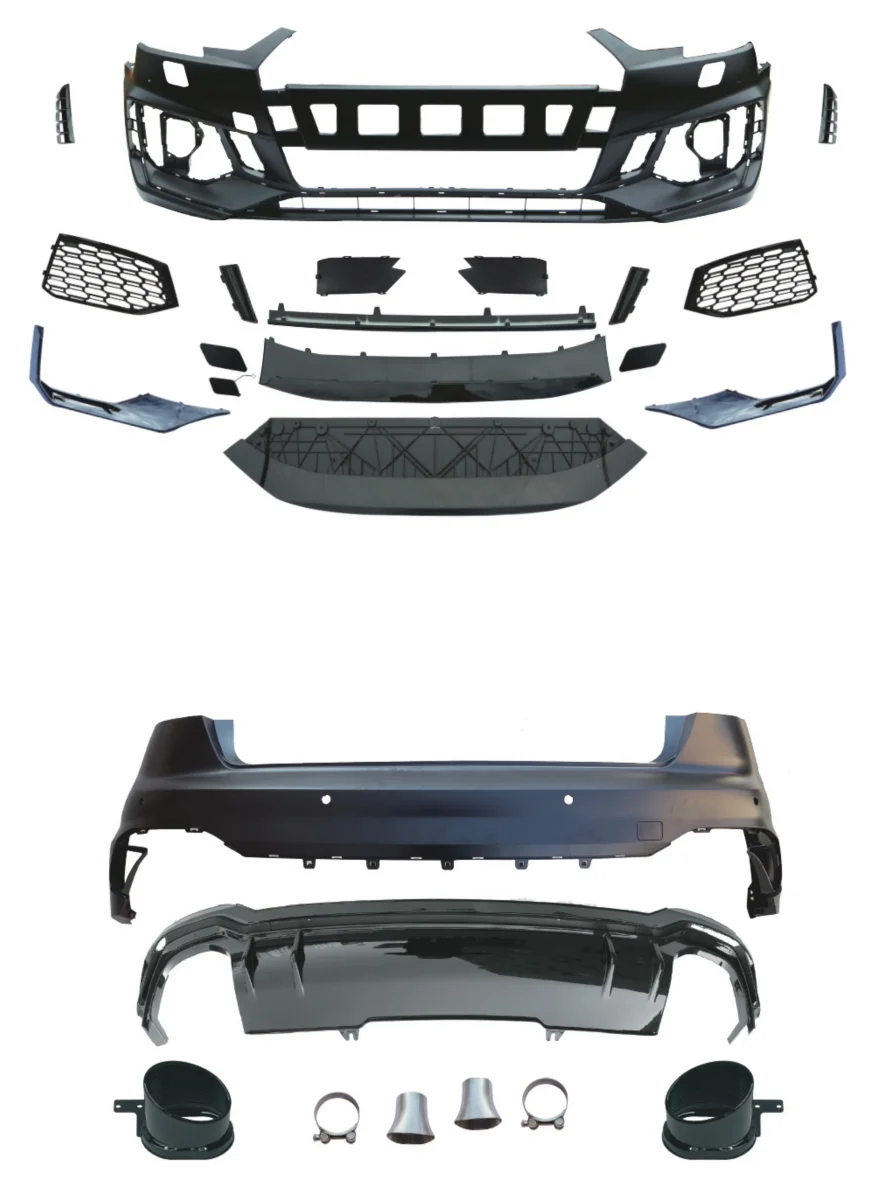 

STLF New Facelift Full Complete Modified Parts for 2017-2020 A4 Upgrade RS4 Style Front Rear Bumper Headlights Grille Body Kits