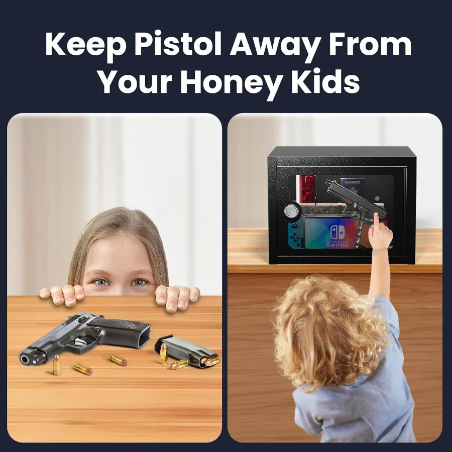 Small Safe with Combination Lock 0.22 cu. ft. Mini Money Box for Medicine Storage for Grandmother Secure Phone and PSP Safe Box