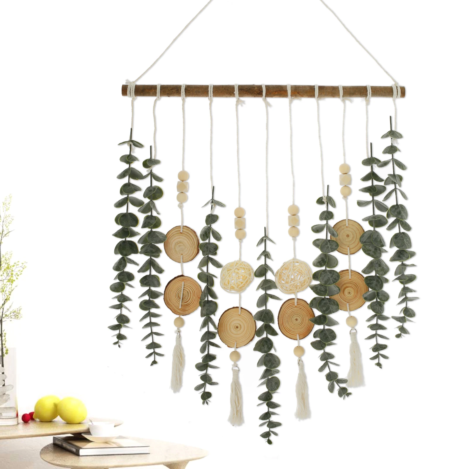 Wand dekoration künstliche Eukalyptus Tapisserie gefälschte Grün blätter Stängel Pflanze Wohnzimmer Schlafzimmer Haus Boho Kunst Dekor Reben Dekor