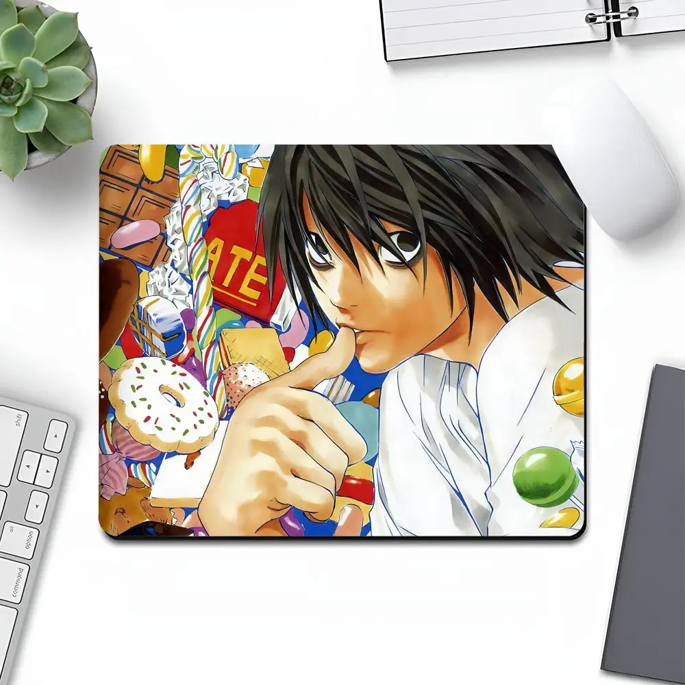 Anime Death Note DN L Phone Case Art Gaming Gamer Small Rubber Locking Edge Pearlescent Large Computer MousePad Laptop Desk Pad