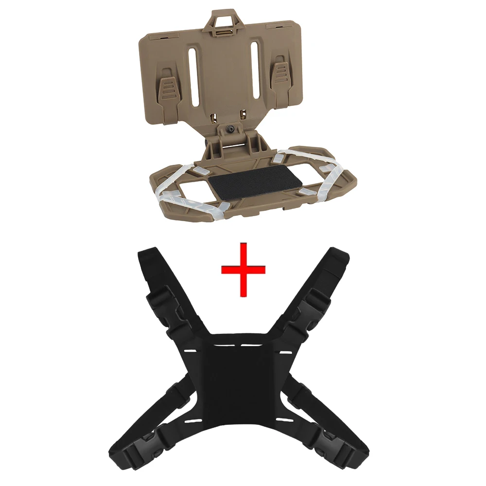 New Tactical MOLLE folding navigation pad, screen sized phone stand, mounted Tactical back cardiothoracic panel suitable for Mol