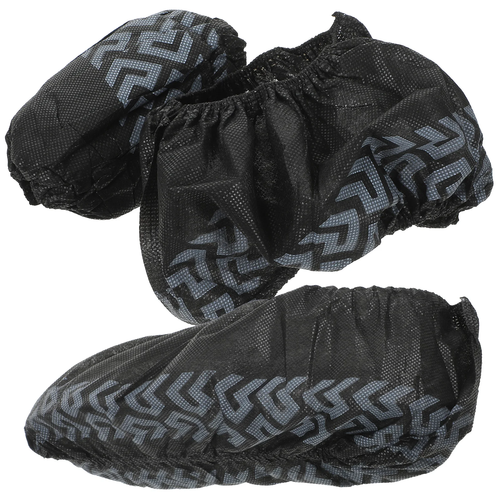 

100 Pcs Thickened Black Shoe Cover Safety Covers Decorative Woven Foot for Feet Bulk Non-woven Fabric Shoes