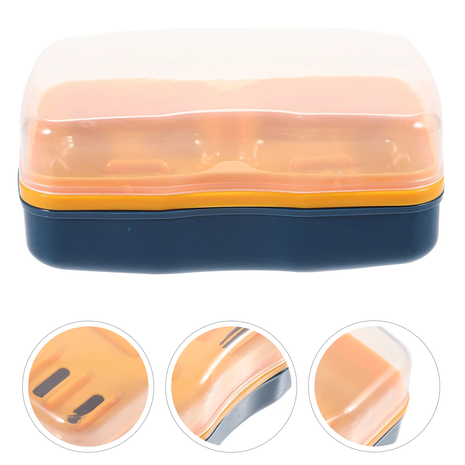 

Lidded Box For Travel Storage Portable Clear Bathroom Supplies Shower Dish Washing Household Box Plastic Case Home