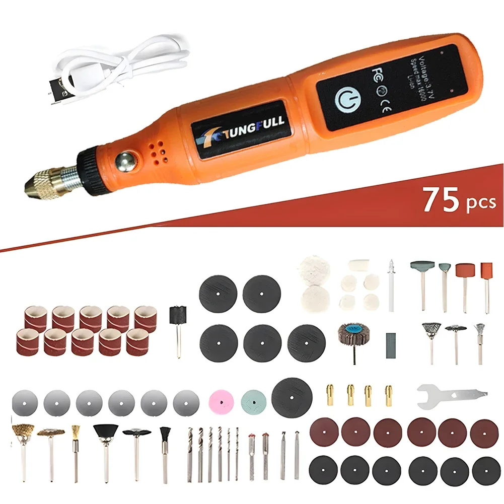 USB Wireless Mini Handheld Drill Mini Electric Drill Rotary Tool Woodworking Engraving Pen Dremel Tools For Jewelry Metal Glass