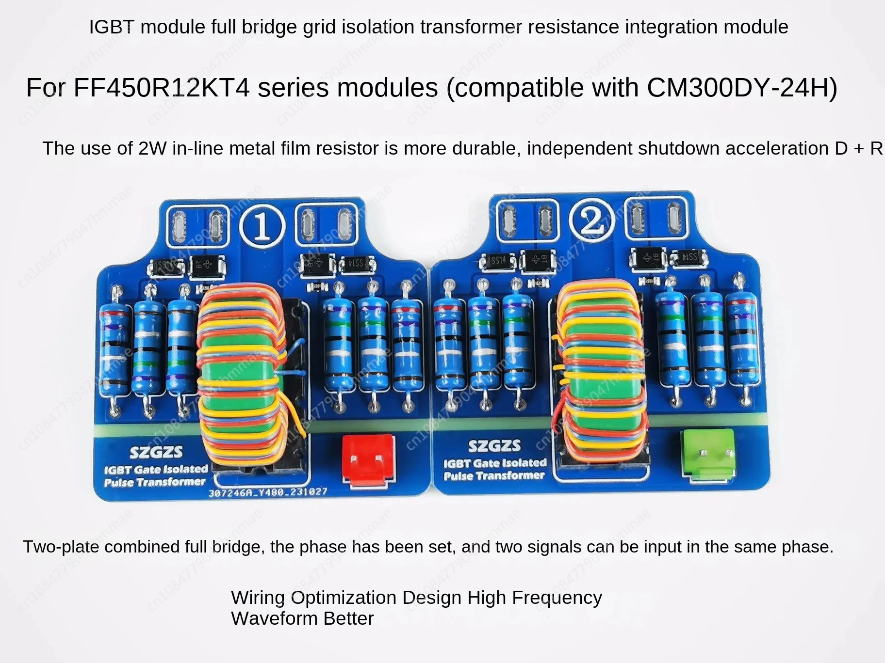 Tesla Coil DRSSTC Full Bridge IGBT Module Special Gate Driver Isolation Transformer Finished Module