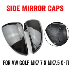 2 pieces Side Rearview Mirror Covers Caps Carbon Fiber For Volkswagen VW Golf MK7 7.5 GTI 7 Golf 7 R Touran L GTD GTE E-GOLF