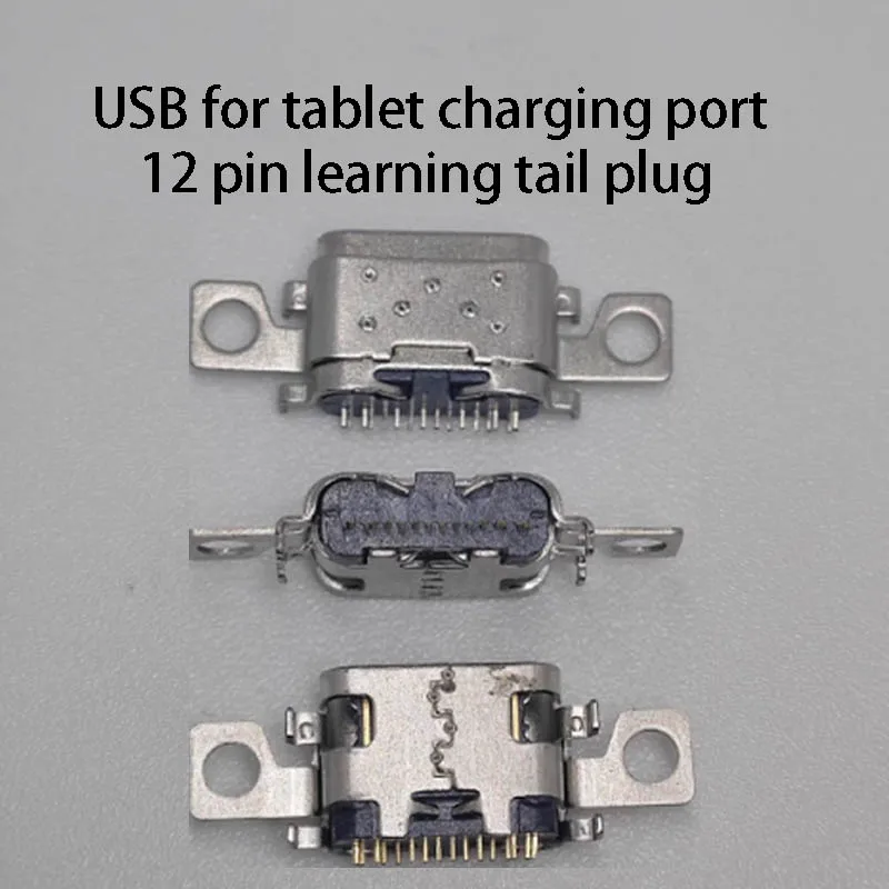 1PC USB For Tablet Charging Port 12 Pin Learning Tail Plug Internal Interface Screw Hole Built-in Female Socket Type-C Port